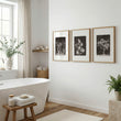 Bathroom Decor Sets Dark Botanical Wildflower & Blossom wall art displayed on a wall in a styled room — view 7