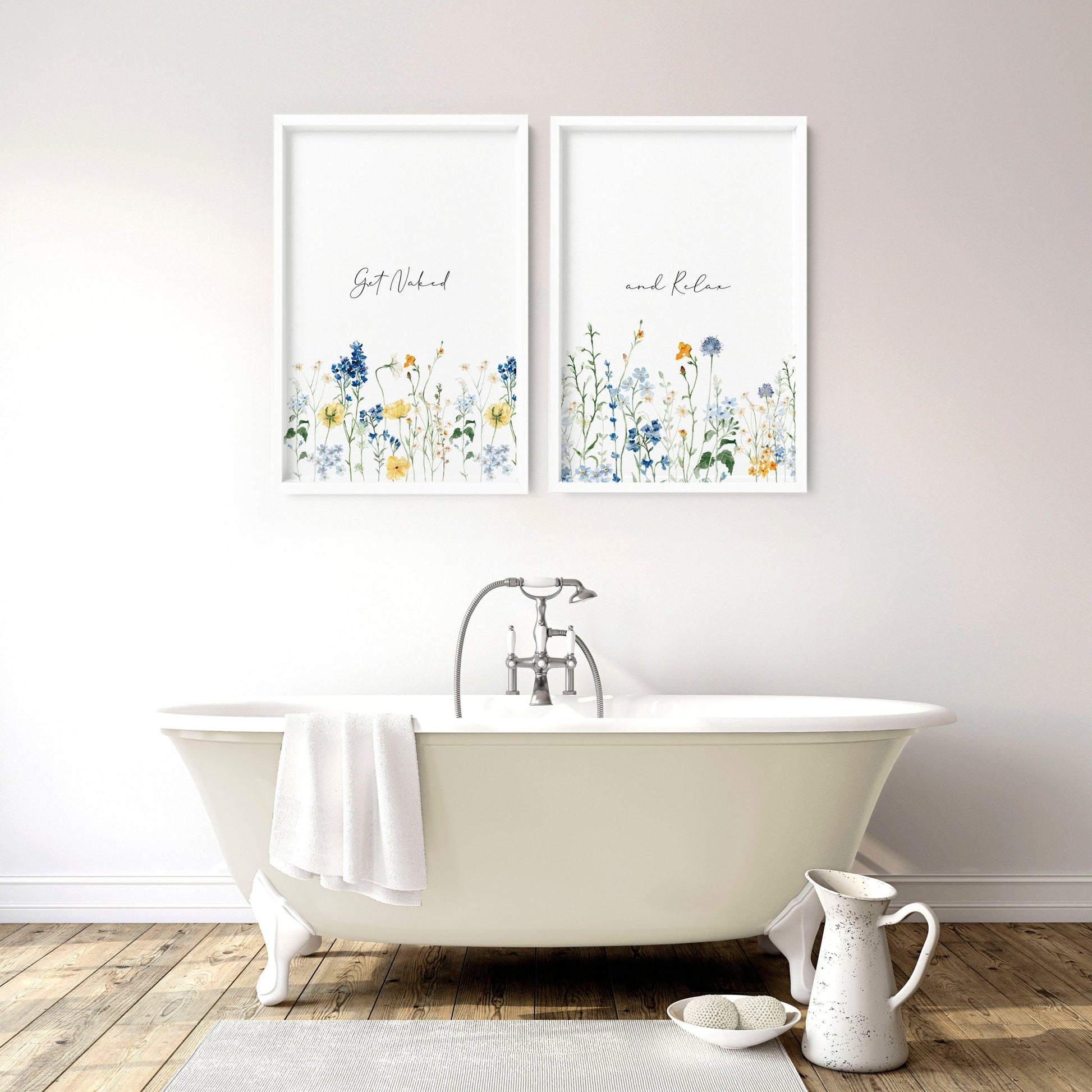 Bathroom Decor Small | Set of 2 wall art prints