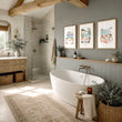 Bathroom Painting Coastal Mediterranean Watercolour 