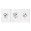 Bathroom Wall Art Blue | Set of 3 Botanical Wall art Prints