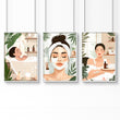 Bathroom Wall Decor Framed | Set of 3 Boho Women Wall art Prints