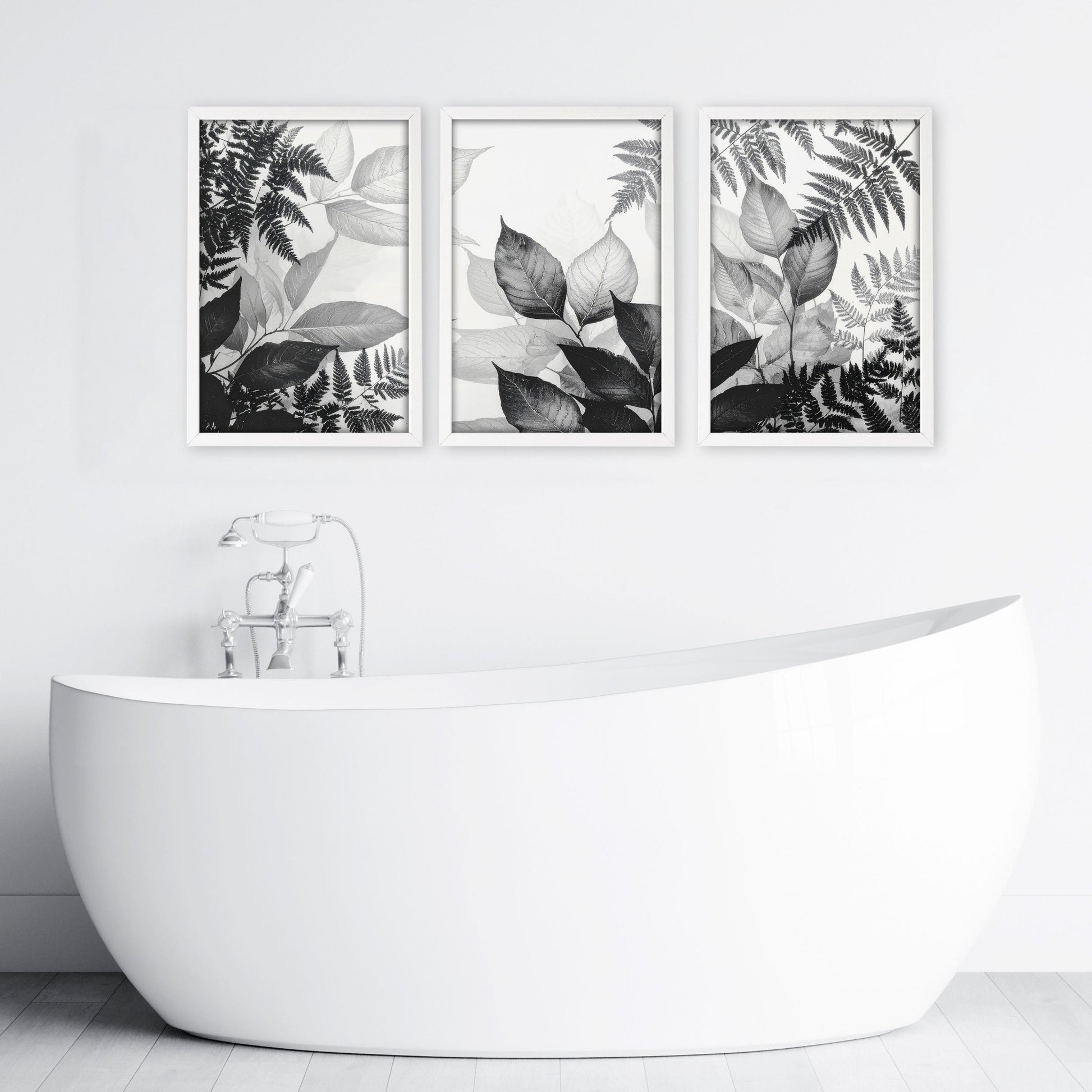 Bathroom Wall Prints | Set of 3 Botanical Wall art Prints