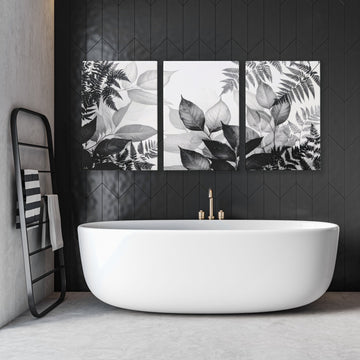 Bathroom Wall Prints | Set of 3 Botanical Wall art Prints