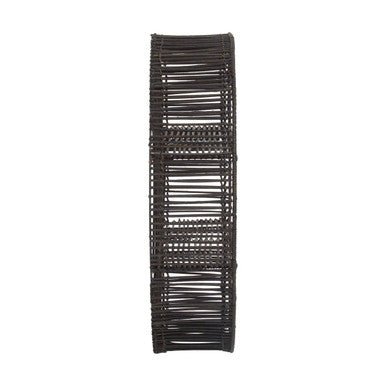 Batu Large Black Rattan Wall Shelf