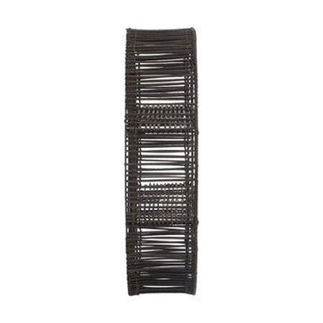 Batu Large Black Rattan Wall Shelf