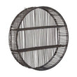 Batu Large Black Rattan Wall Shelf
