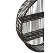 Batu Large Black Rattan Wall Shelf