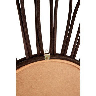 Batu Rattan Black Circular Wall Mirror