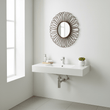 Batu Rattan Black Circular Wall Mirror