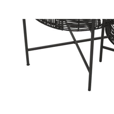 Batu Set of 2 Black Rattan Side Tables