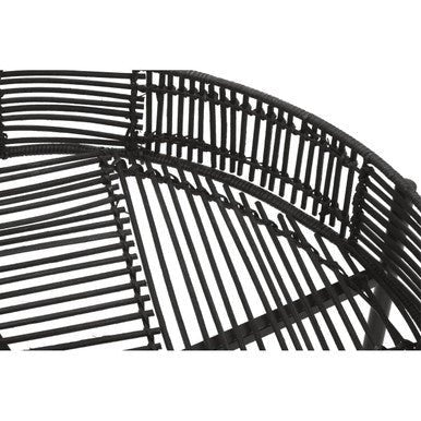 Batu Set of 2 Black Rattan Side Tables