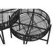 Batu Set of 2 Black Rattan Side Tables