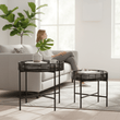 Batu Set of 2 Black Rattan Side Tables