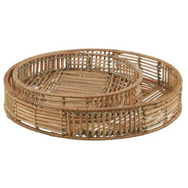 Batu Set of 2 Natural Rattantrays