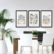 Beach Art Coastal Mediterranean Dining Watercolour wall art | 
