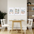 Beach Art Coastal Mediterranean Dining Watercolour wall art | 