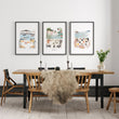 Beach Art Coastal Mediterranean Dining Watercolour wall art | 