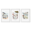 Beach Artwork Amalfi Coast Watercolour Coastal Dining Scenes 