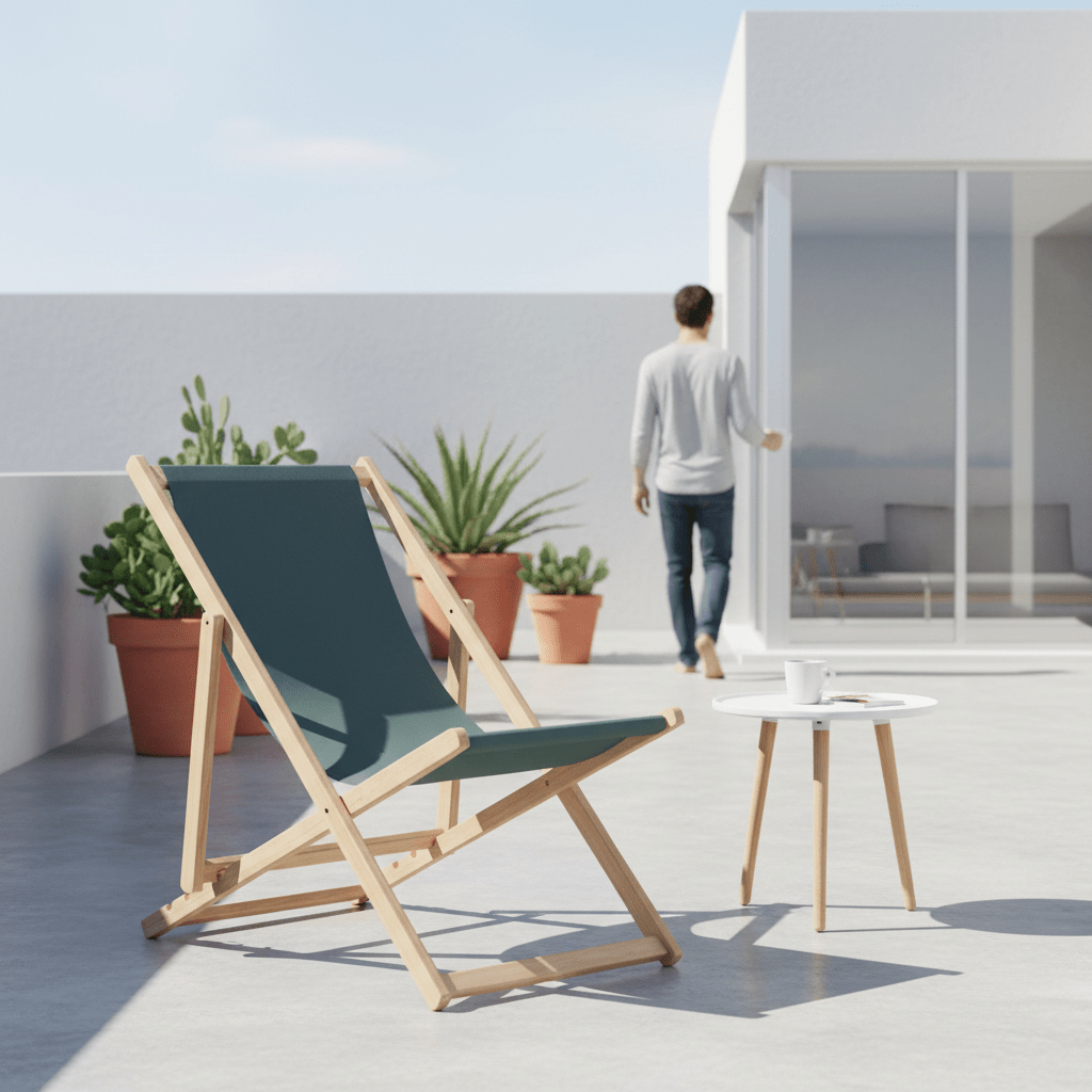 Beauport Khaki Deck Chair