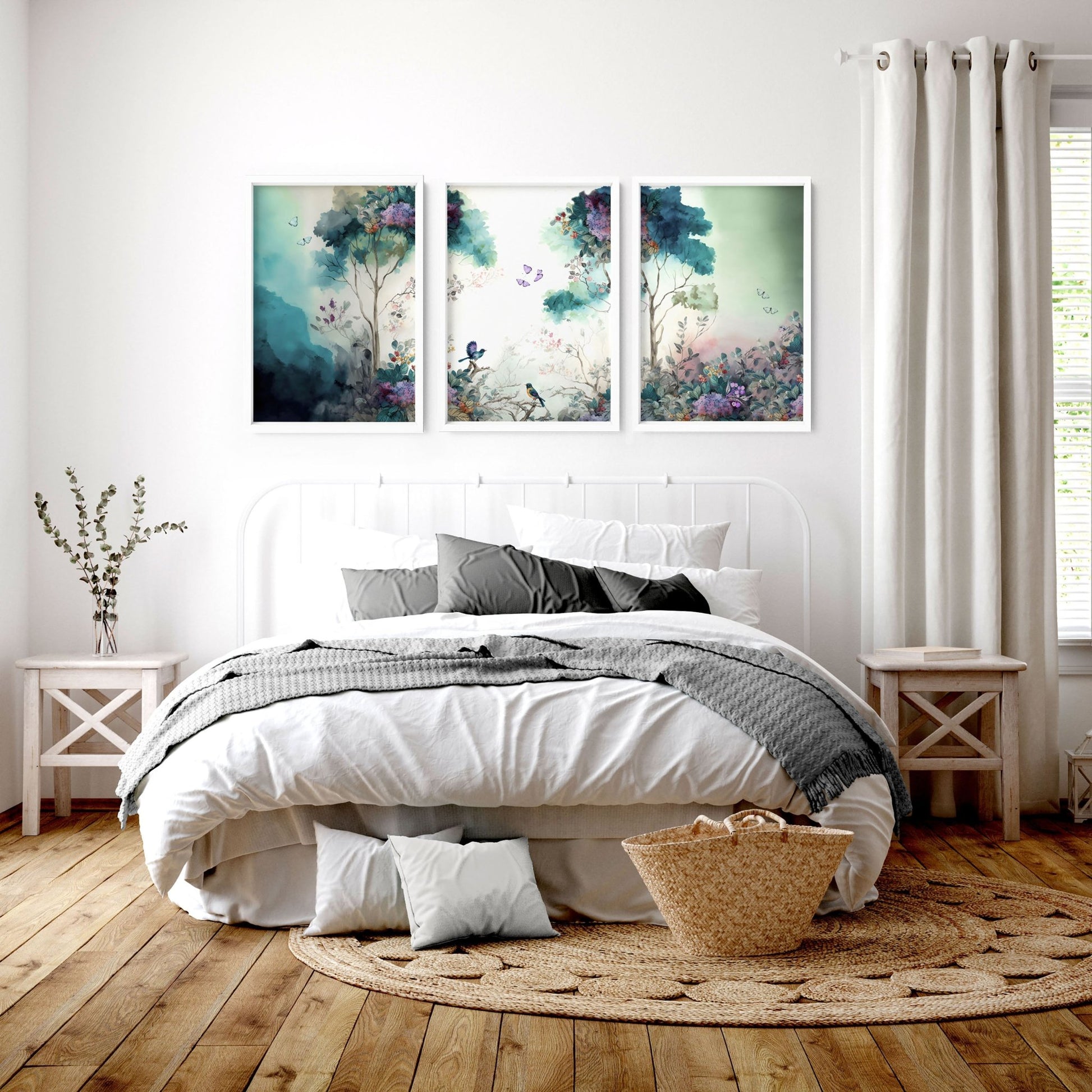 Bedroom Art Wall | Set of 3 wall art prints