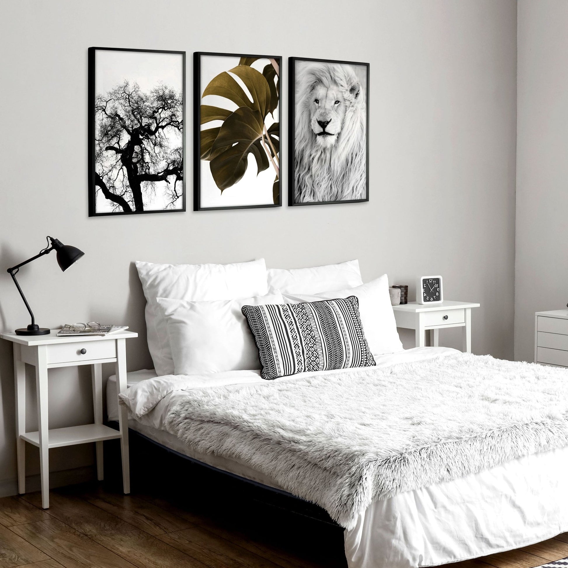 Bedroom Art Work | Set of 3 African Wildlife Wall art Prints
