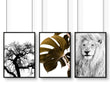 Bedroom Art Work | Set of 3 African Wildlife Wall art Prints