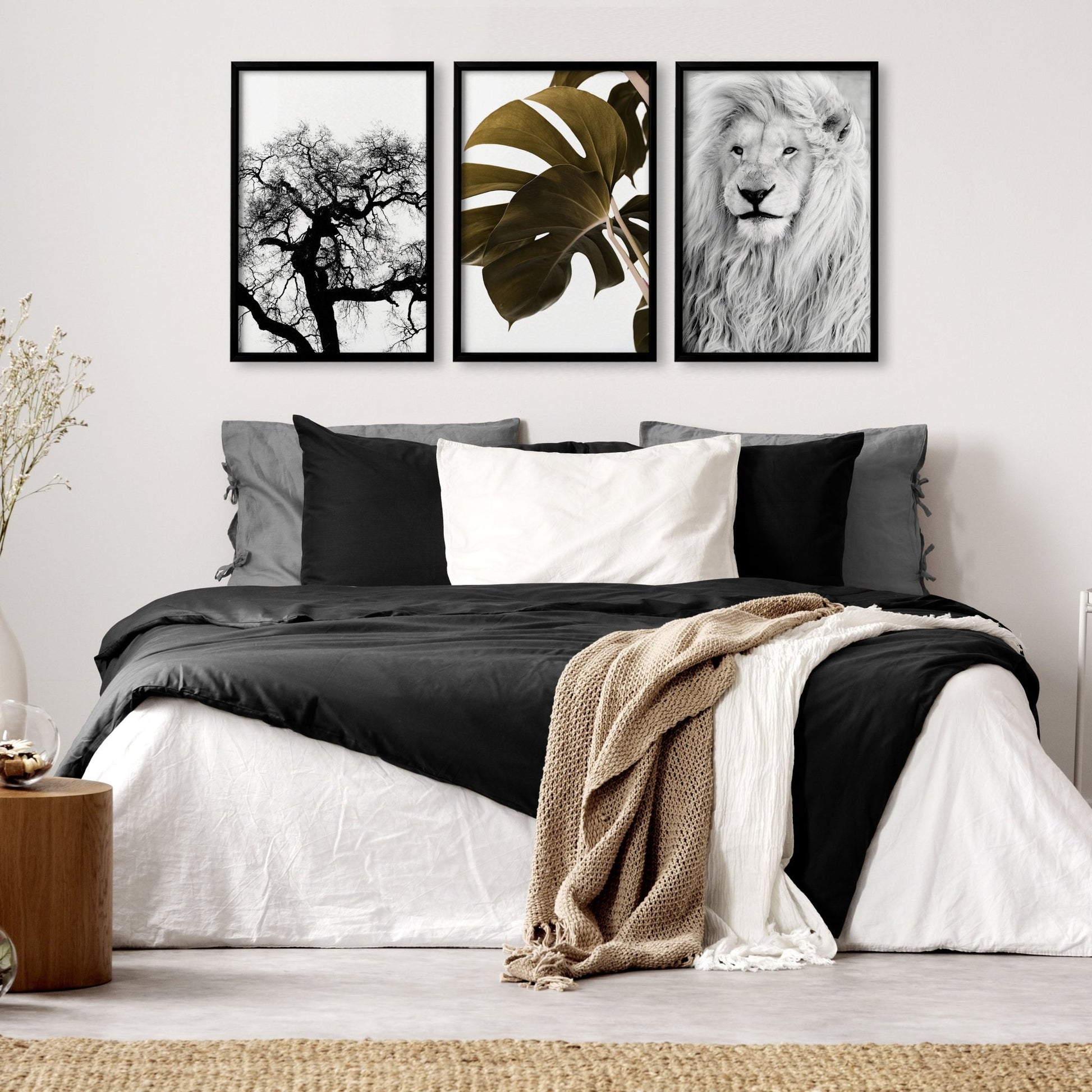Bedroom Art Work | Set of 3 African Wildlife Wall art Prints