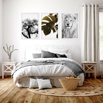 Bedroom Art Work | Set of 3 African Wildlife Wall art Prints