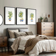 Bedroom Pictures for Walls French Country Lemon Tree Watercolour Art wall art displayed on a wall in a styled room — view 9