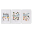 Bedroom Prints Mediterranean Coastal Watercolour Dining Scene 
