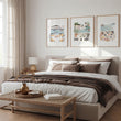 Bedroom Prints Mediterranean Coastal Watercolour Dining Scene 