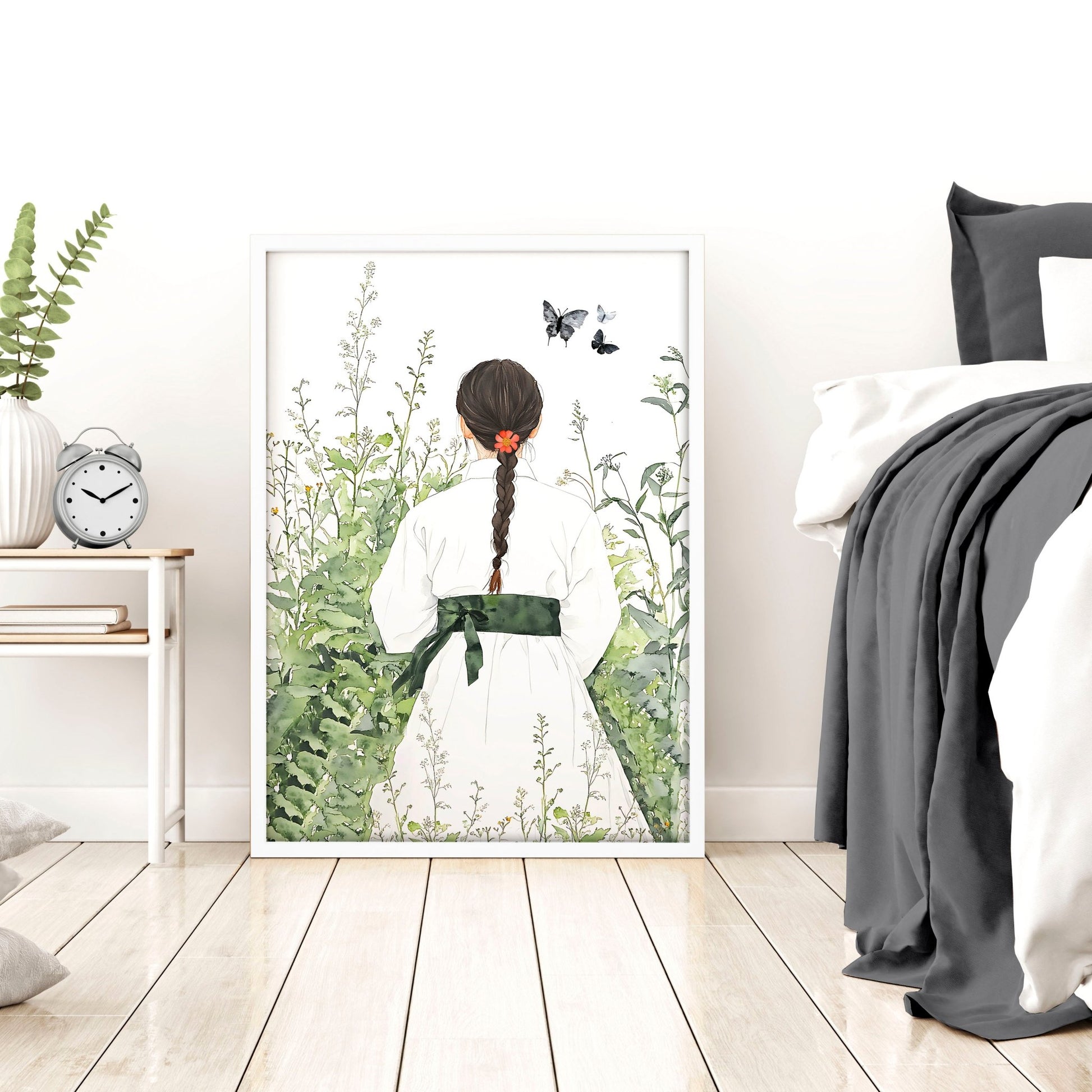 Bedroom Wall Art Decor | Set of 3 Boho Women Wall art Prints