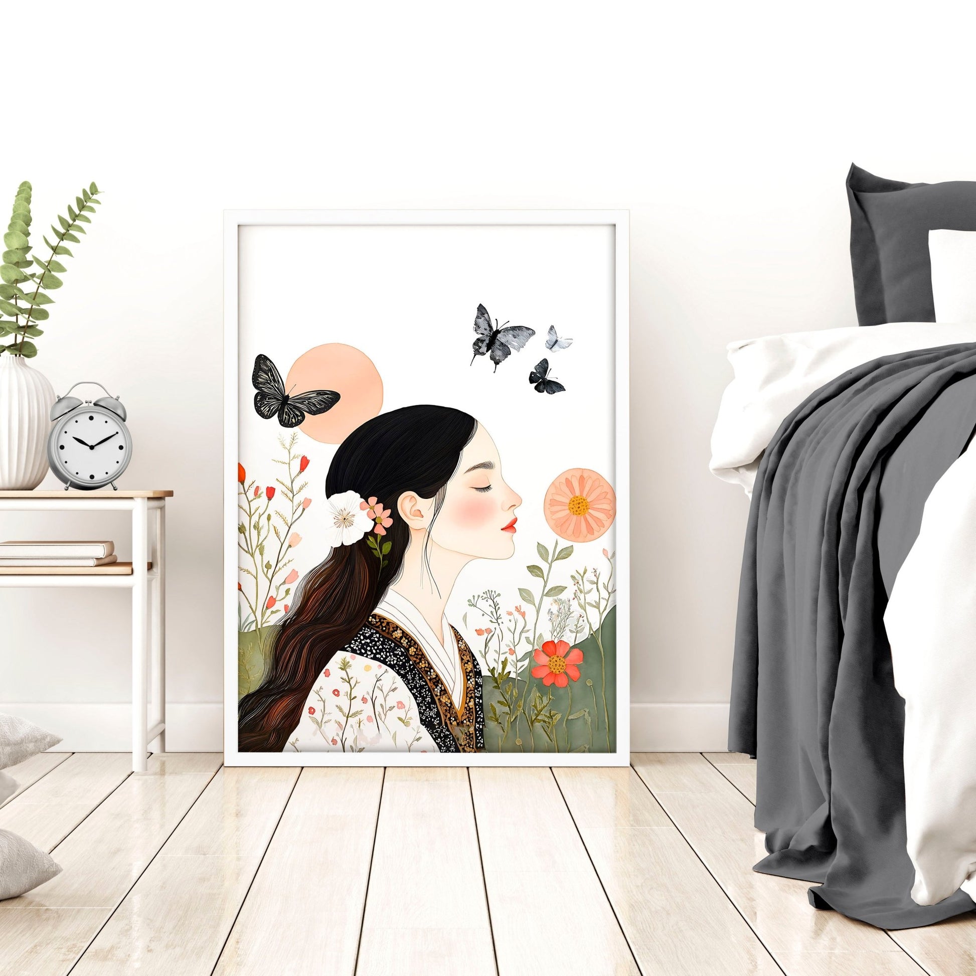 Bedroom Wall Art Decor | Set of 3 Boho Women Wall art Prints