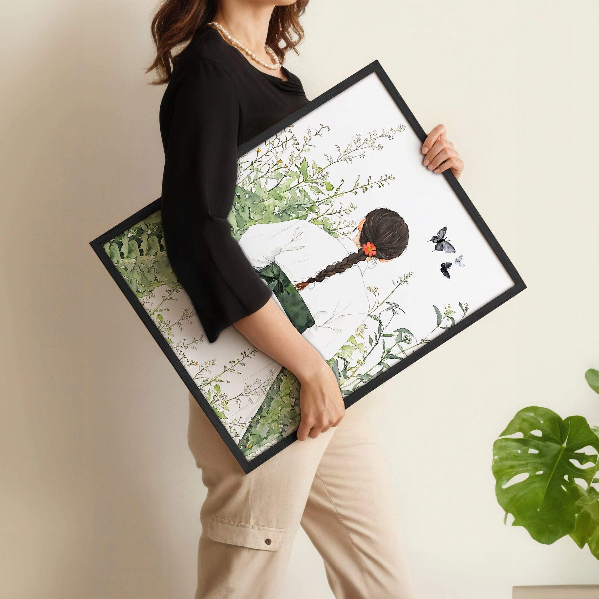 Bedroom Wall Art Decor | Set of 3 Boho Women Wall art Prints