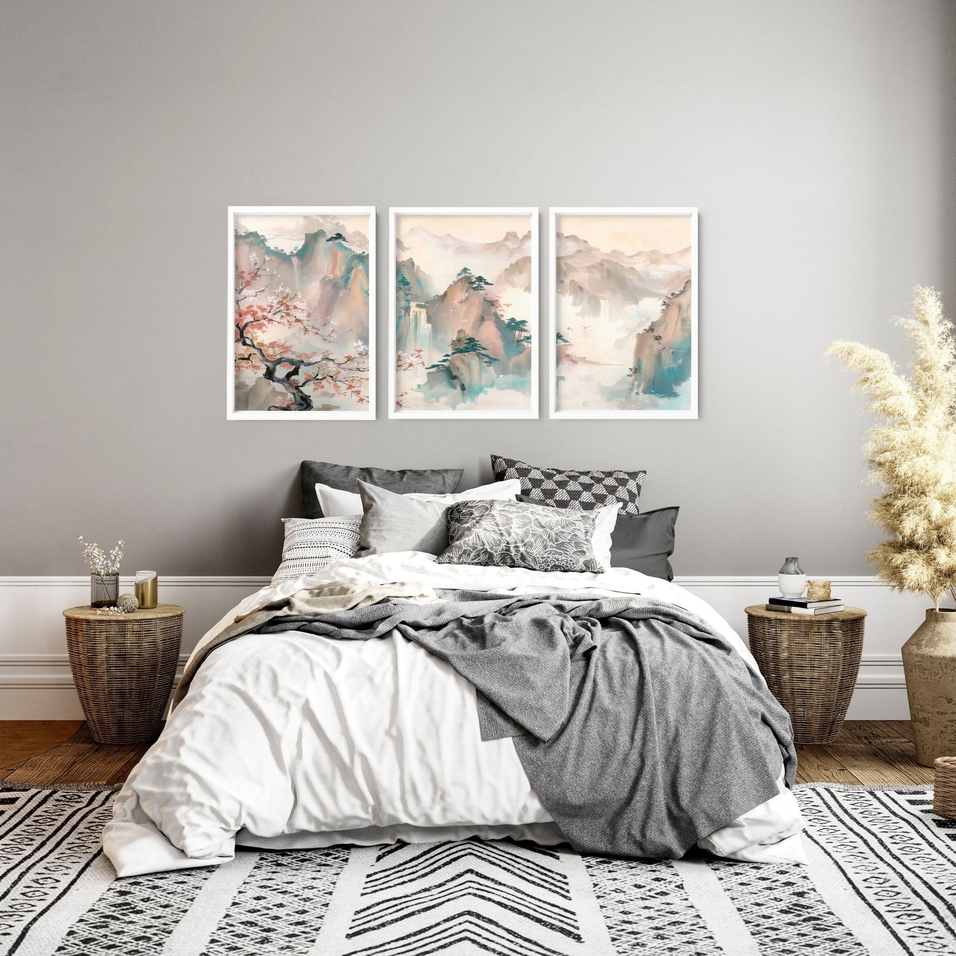 Bedroom Wall Artwork | Set of 3 wall art prints