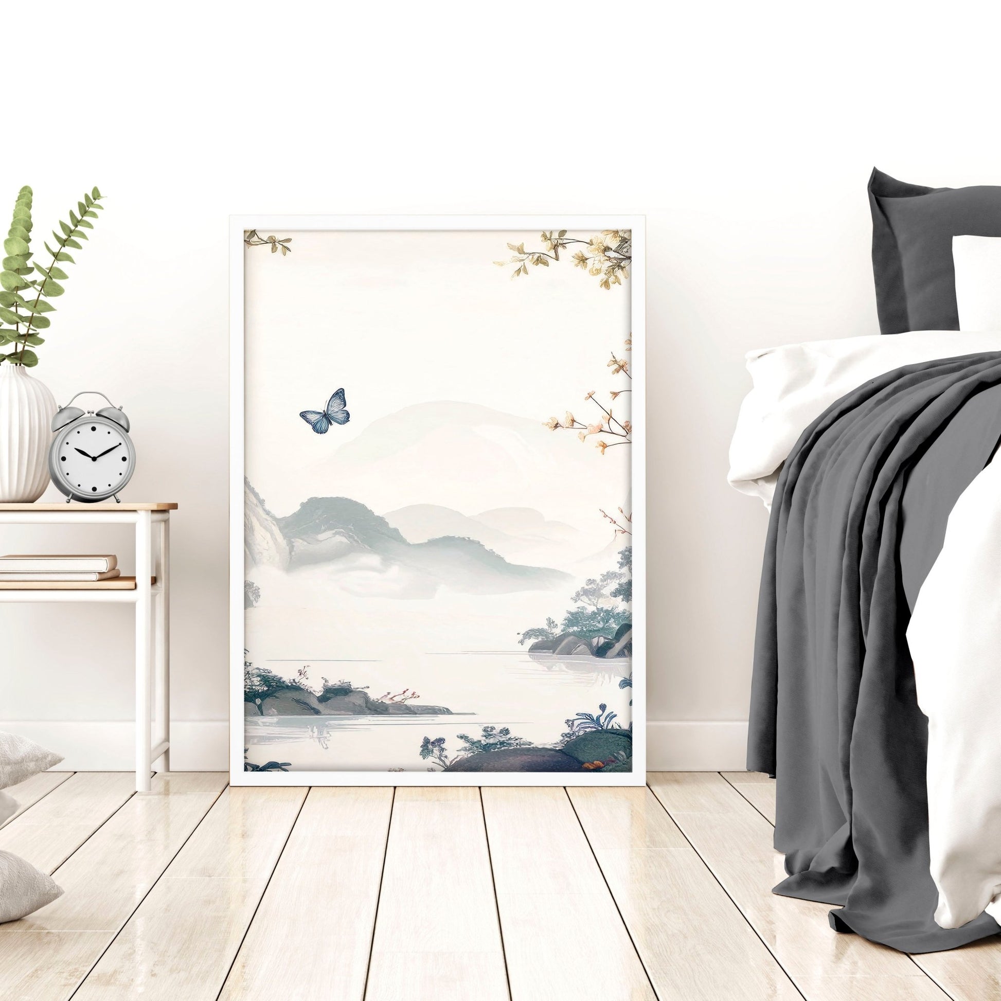 Bedroom Wall Ideas Pictures | Set of 3 Chinoiserie Wall art Prints