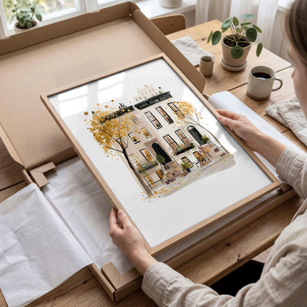 Bedroom Wall Picture Frames New York City Autumn Travel Wall Art Prints | "Autumn in New York" | Set of 3