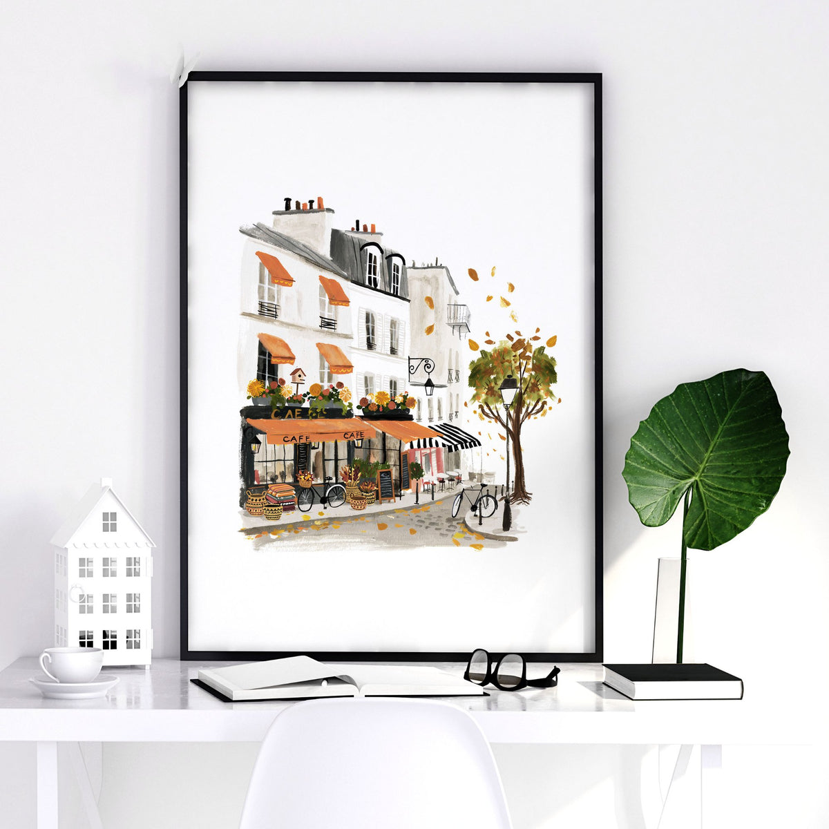 Bedroom Wall Pictures Parisian Autumn Travel Art "Paris aux couleurs de l'automne" — piece 1 of 3 in the set