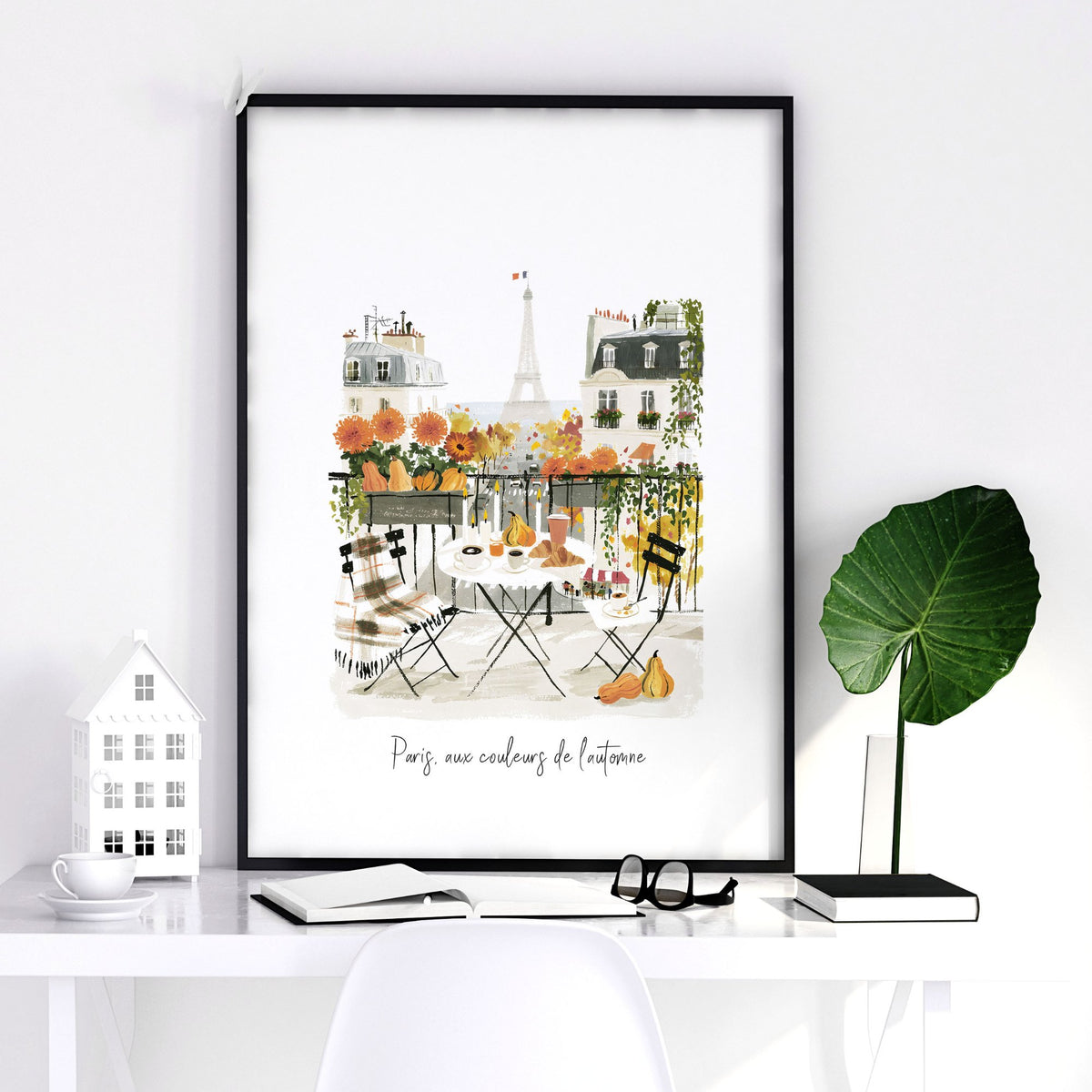 Bedroom Wall Pictures Parisian Autumn Travel Art "Paris aux couleurs de l'automne" — piece 2 of 3 in the set