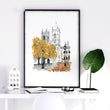 Bedroom Wall Pictures Parisian Autumn Travel Art 