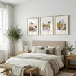 Bedroom Wall Pictures Parisian Autumn Travel Art 