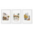 Bedroom Wall Pictures Parisian Autumn Travel Art 