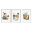 Bedroom Wall Pictures Parisian Autumn Travel Art 