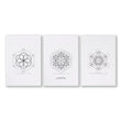 Bedrooms Black And White | Set of 3 Sacred Geometry Wall art Prints