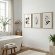 Beige Wall Art Botanical Pressed Flower & Leaf wall art displayed on a wall in a styled room — view 7