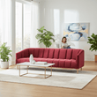 Bella 3 Seat Wine Velvet Sofa