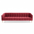 Bella 3 Seat Wine Velvet Sofa