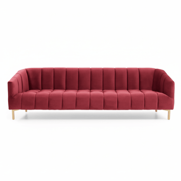 Bella 3 Seat Wine Velvet Sofa