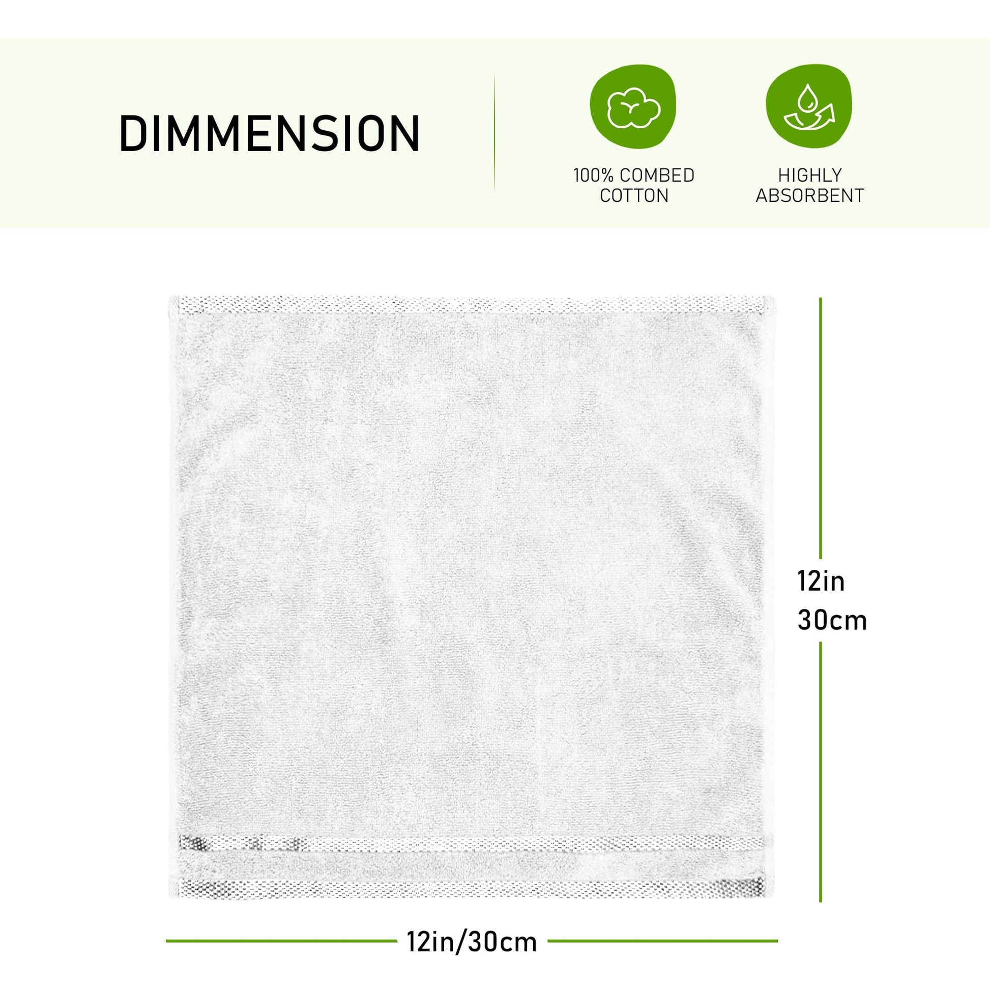 Belmont Viscose Stripe White Towels 100% Cotton Hotel Quality Super Absorbent 10 Piece Bale Set, 4 Hand Towel & 12 Face Cloths