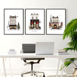 Best Office Wall Art Paris Boutique Street Scenes 